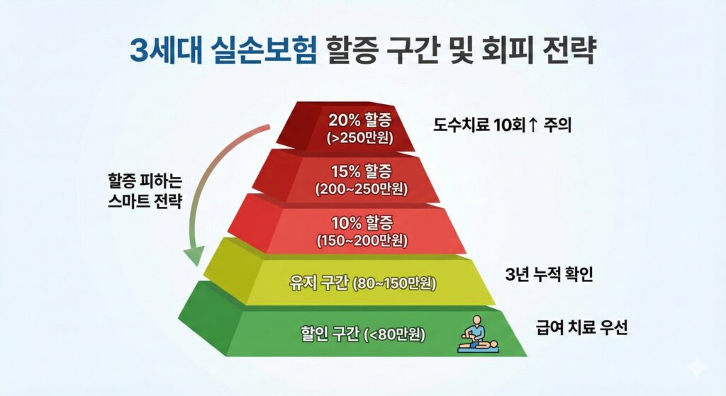 3세대 실손보험 할증 유발 치료 TOP 5 순위 - 도수치료 1위