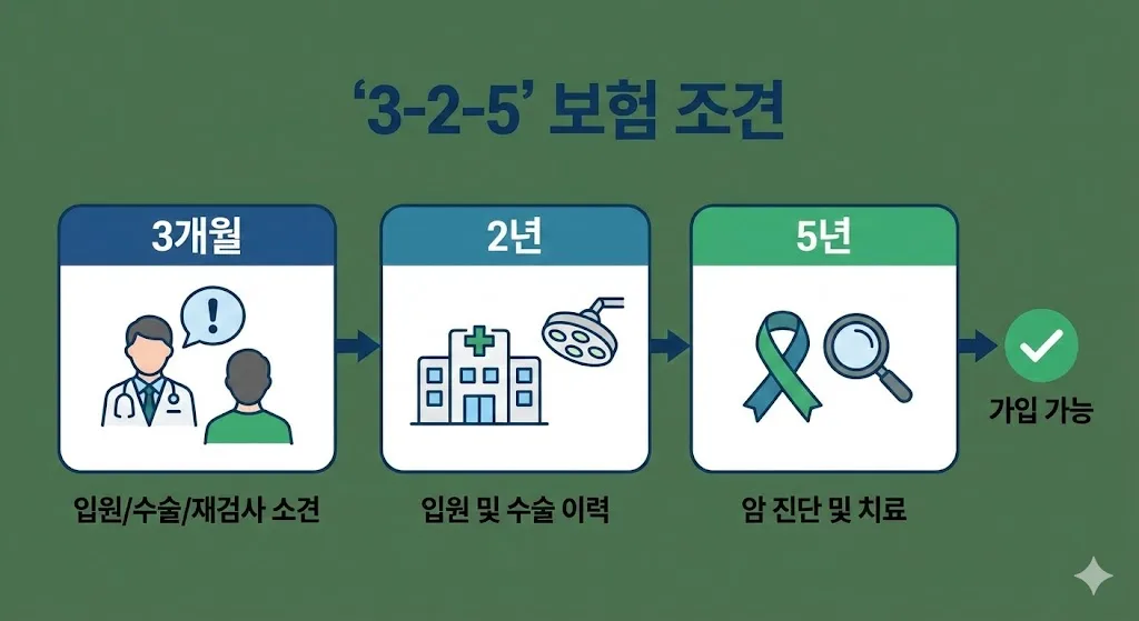 3-2-5 유병자 실손보험 가입 조건을 설명하는 인포그래픽
